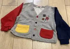 ミキハウス　カラフル　スウェットカーディガン　100 mikihouse