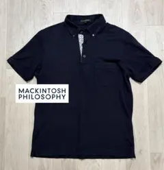 MACKINTOSH LONDON 半袖ポロシャツ 鹿子40 紺 日本製のサムネイル
