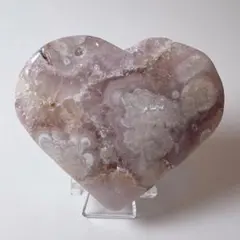 天然石☆ ピンクアメジスト　ハート　カービング　ピンアメ