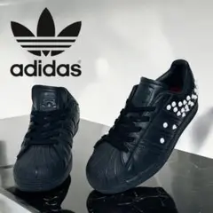 希少 限定モデル アディダス スーパースター スタッズ コア ブラック 23cm