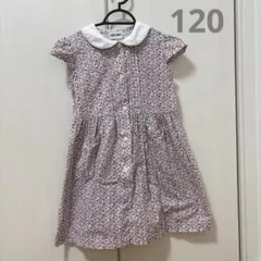花柄　丸襟　ワンピース　120のサムネイル