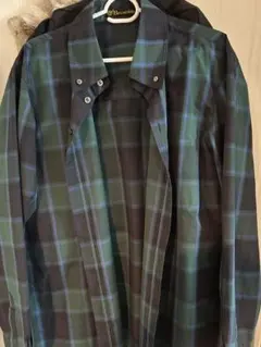 長袖シャツ グリーン チェック柄