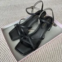 oriental traffic ストラップサンダル スクエアヒール
