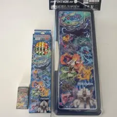 ポケモン筆箱 ホログラム＆鉛筆2B 赤鉛筆1本入 消しゴム3点セット☆新品