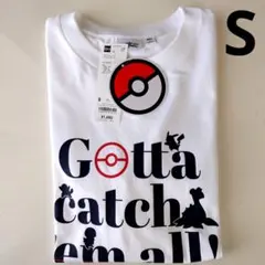 GU 그래픽 티셔츠 S Pokemon 화이트 태그 포함 포켓몬