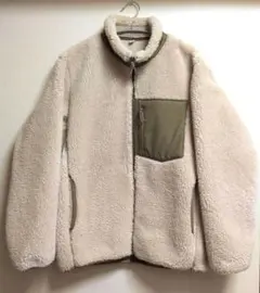 UNIQLO　防風アウターフリースジャケット　Mサイズ　クリーム色　Ｍサイズ
