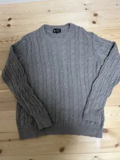 GLOBAL WORK カシミアブレンド ニットセーター L グレー