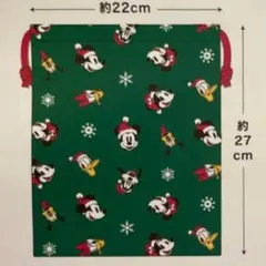 ミッキーマウス クリスマスポーチ 約22x27cm