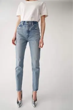 ハイウエストスキニーデニム ライトブルー　MOUSSY 22インチ