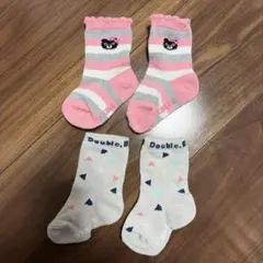 DOUBLE.B ベビー靴下 2足セット 11〜13cm