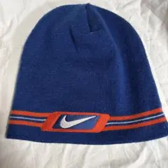 90年代　オールドナイキ　NIKE ニット帽 ビーニー ブルーのサムネイル