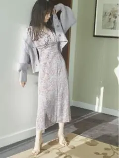 snidel snidel バリエーションマーメイドプリントワンピース