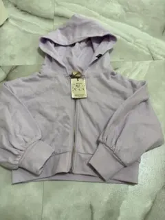 petit main 薄紫 フード付きトレーナー