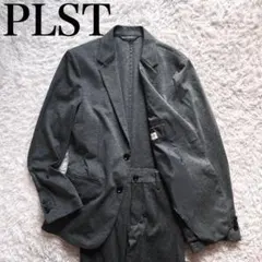 美品　PLST プラステ　セットアップ　ストレッチ　アンコン　カジュアル　グレー