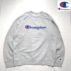 US古着 チャンピオン スウェット トレーナー 刺繍ロゴ 前V リバースタイプ