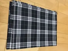黒と白のチェック柄 プリント生地