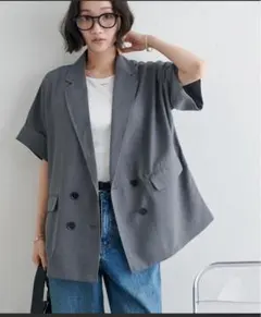 新品未使用 DISCOATテックリネン半袖シャツジャケット［web限定］