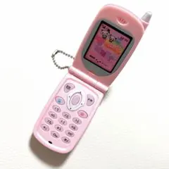 本当に録音再生！ なつかしのガラケーマスコット　ピンク　ガチャ