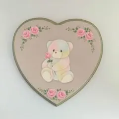 トールペイント作品 ピンクの薔薇のハート型ウェルカムボード - メルカリ