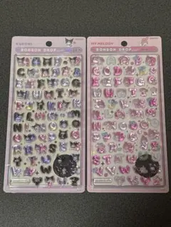 【新品】サンリオ ボンボンドロップシール もじ クロミ マイメロ 2点セット