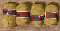 英国製　Yorkshire 100%ウール 毛糸 4個セット