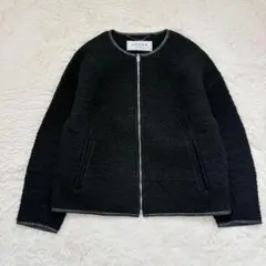ADORE アドーア ノーカラー ウール混ツイード地 ボンディングジャケットのサムネイル