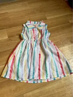 SHEIN ストライプ ノースリーブワンピース 2-3Y