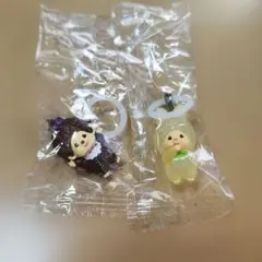 モンチッチ　めじるしアクセサリー2　モンチッチくちゃん　チムたん　イエローver