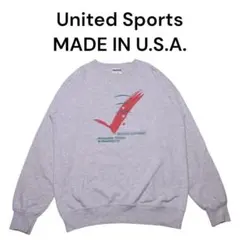 USA製　ユナイテッドスポーツ　ビッグプリント　スウェットトレーナー　古着