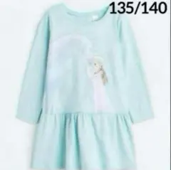 ☆新品☆H&M ワンピース　アナ雪ワンピース♡ライトブルー♡♡135/140