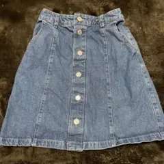 デニム ボタンフロント タイトスカート
