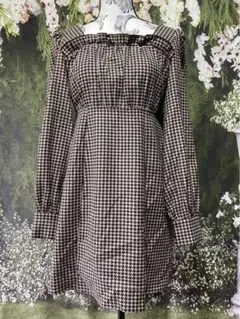 GRL 千鳥柄フリルミニワンピース　tg507a Mサイズ