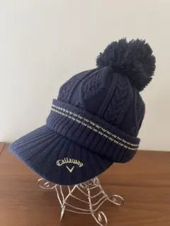 【Callaway】ニット帽 ネイビー美品