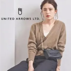 【美品】UNITED ARROWS モヘア　Vネックニットカーディガン　ショート
