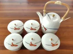 急須1点＋蓋付き湯呑み5点のセット