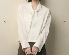 【BEAUTY&YOUTH】美品 タイブラウス ウォッシャブル