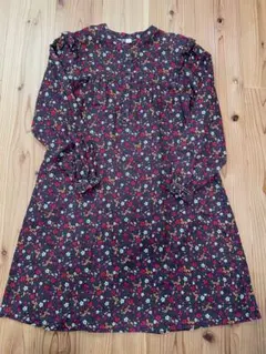 アプレレクール　花柄長袖ワンピース