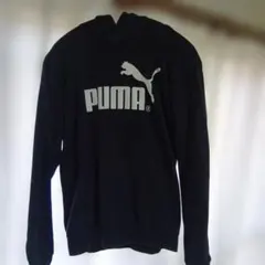 PUMA ブラック パーカー フード付き　レディース　Ｓサイズ　古着　プーマ