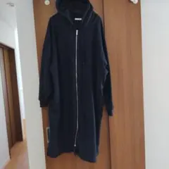 Ranan フード付きロングパーカー Lサイズ ブラック