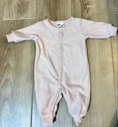 【美品】H&M ピンク ハートロンパース 56 (1-2M)