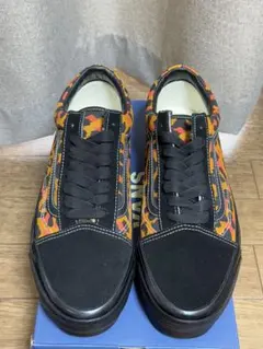 ヴァンズ LX オールド スクール レオパード カプセル オレンジ 27.5cm