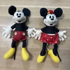東京ディズニーランド　レトロ　ぬいぐるみ　ミッキー　ミニー