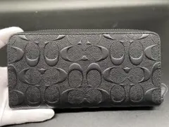 ★【美品】コーチ 長財布 シグネチャー アコーディオン F58113 BLK