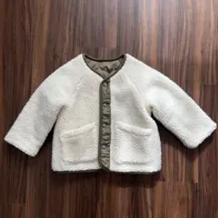 ボアジャケット　100cm カーキ　リバーシブル