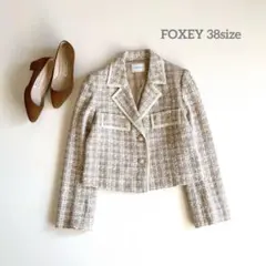 FOXEY 　フォクシー　パール　ツイード　ショートジャケット　オケージョン