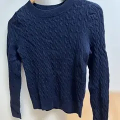 UNIQLO ネイビー ケーブルニット セーター S