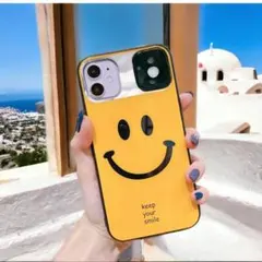 iPhone14Pro ケース 鏡面加工 スマイルミラー クリア 鏡面 ギフト