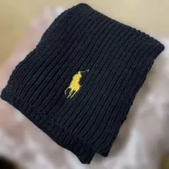 Polo Ralph Lauren 黒 リブ編みマフラー