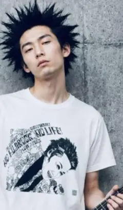 忌野清志郎 NAUGHTY BOY 有賀幹夫 フォトプリント ロック Tシャツ