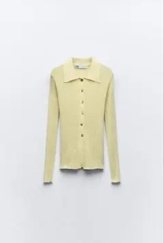【美品】ZARA リブニットカーディガン